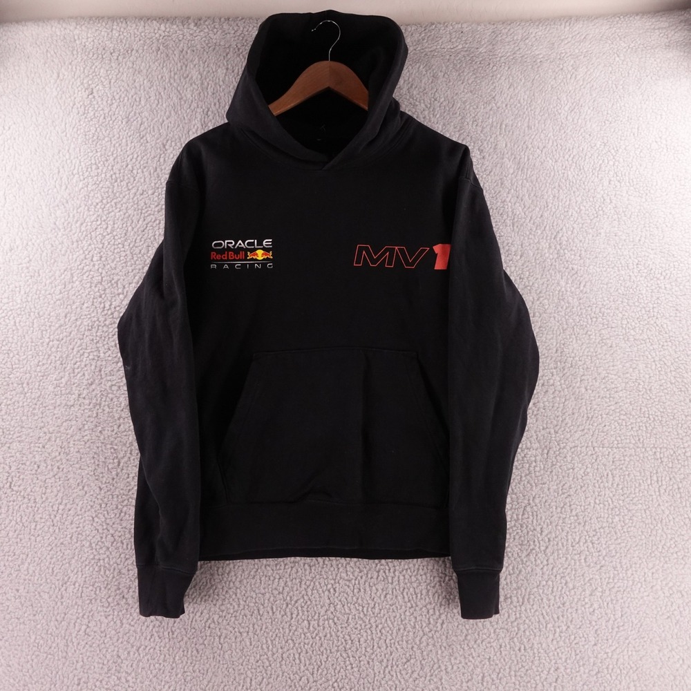 Oracle Red Bull Racing Max Verstappen MV1 Graphic Hoodie Black Mens Small